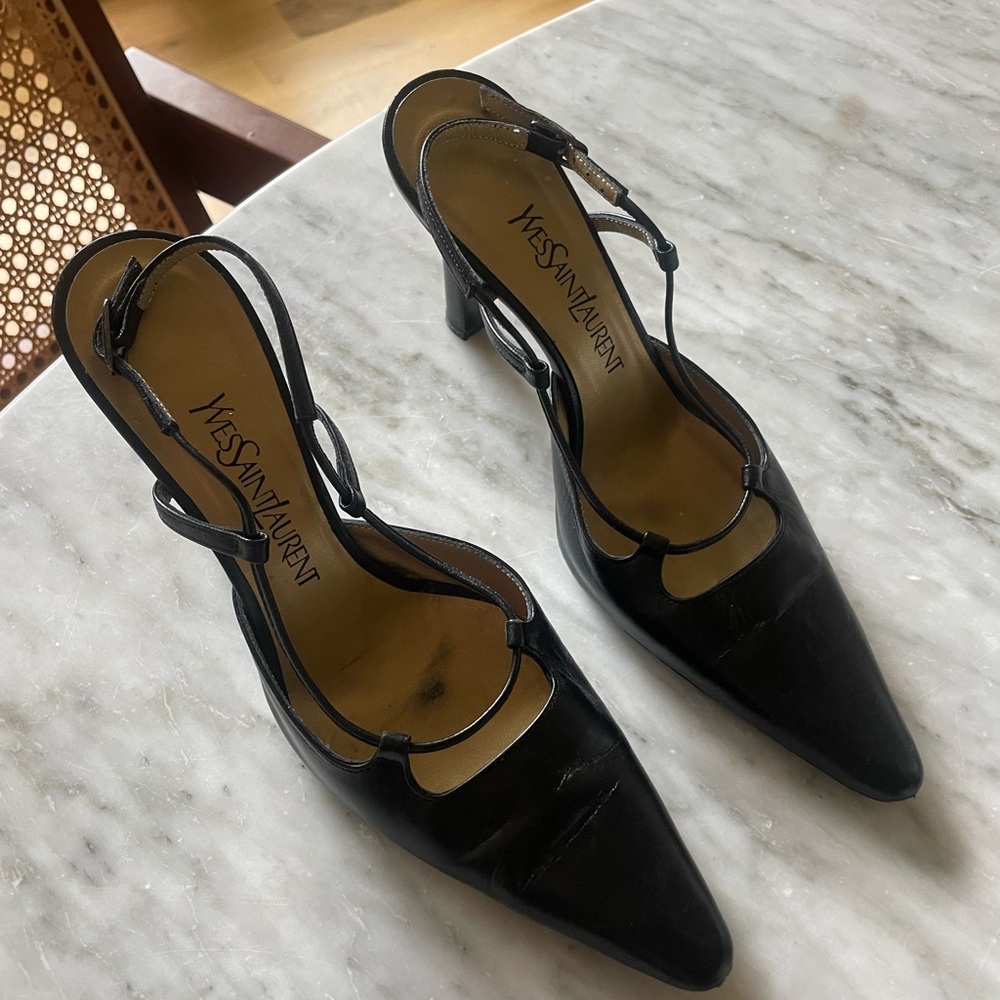 YSL Leather Heels
